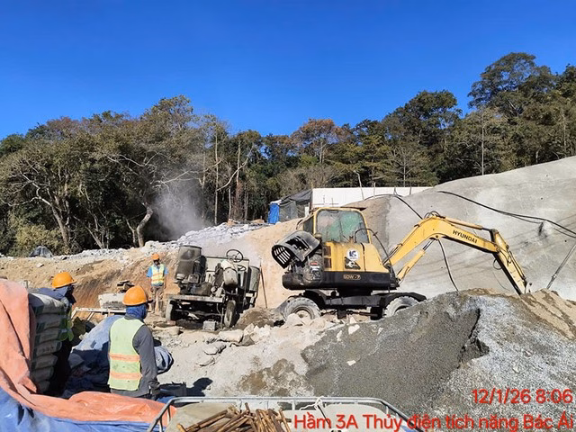 C&ocirc;ng trường Thủy điện t&iacute;ch năng B&aacute;c &Aacute;i trong giai đoạn thi c&ocirc;ng