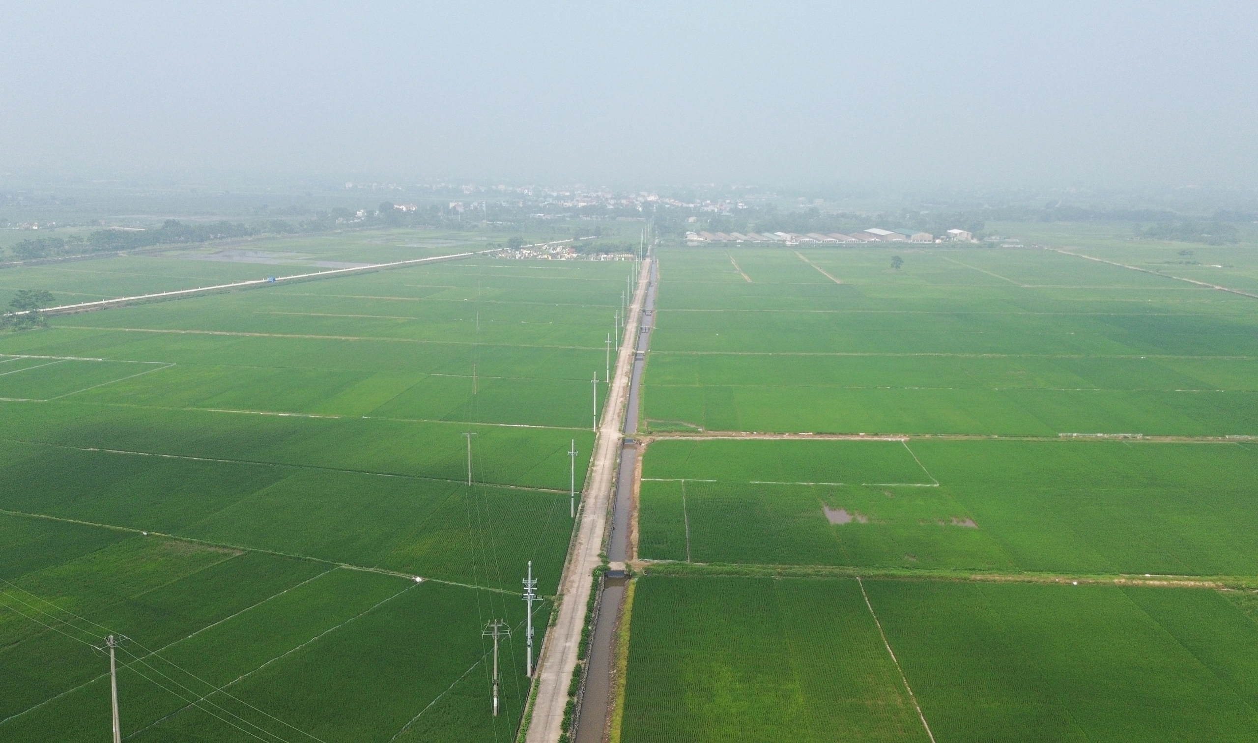 Bụi mịn bao phủ vùng quê ở Hà Nội