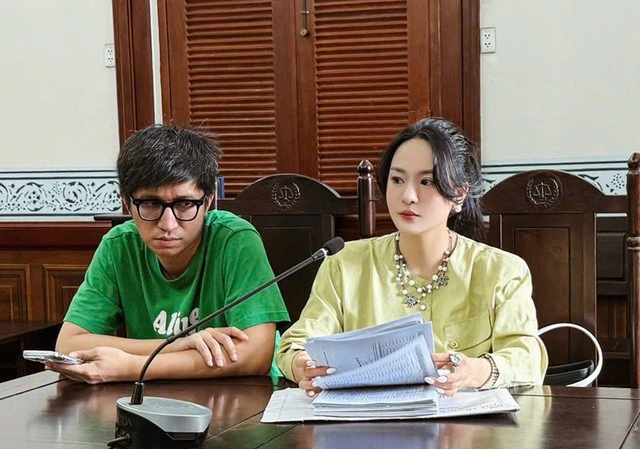 Bà Phạm Hoài Linh tại tòa phúc thẩm hôm 11.6