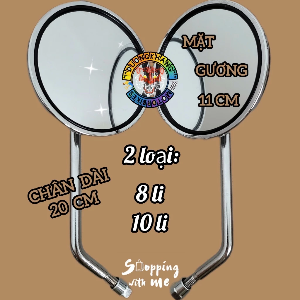 Tại sao gương chiếu hậu xe máy tròn to 11 cm lại là sự lựa chọn thông minh cho chủ xe máy chân 8, 10 li?