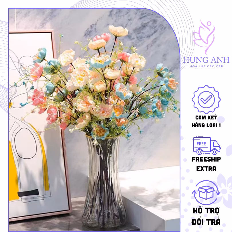 Làm thế nào để chọn hoa giả trang trí phòng khách vừa đẹp vừa không mất thời gian vệ sinh?