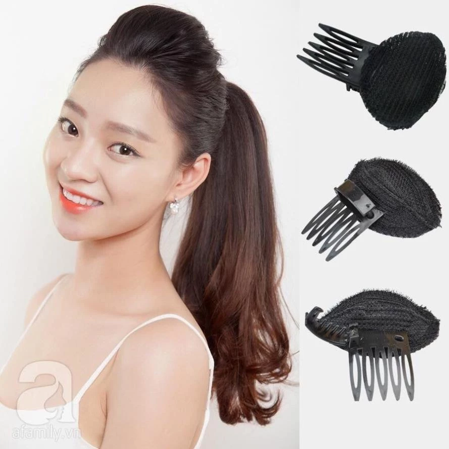 Làm thế nào để kẹp độn phồng tóc mái không bị lộ và giả tạo?