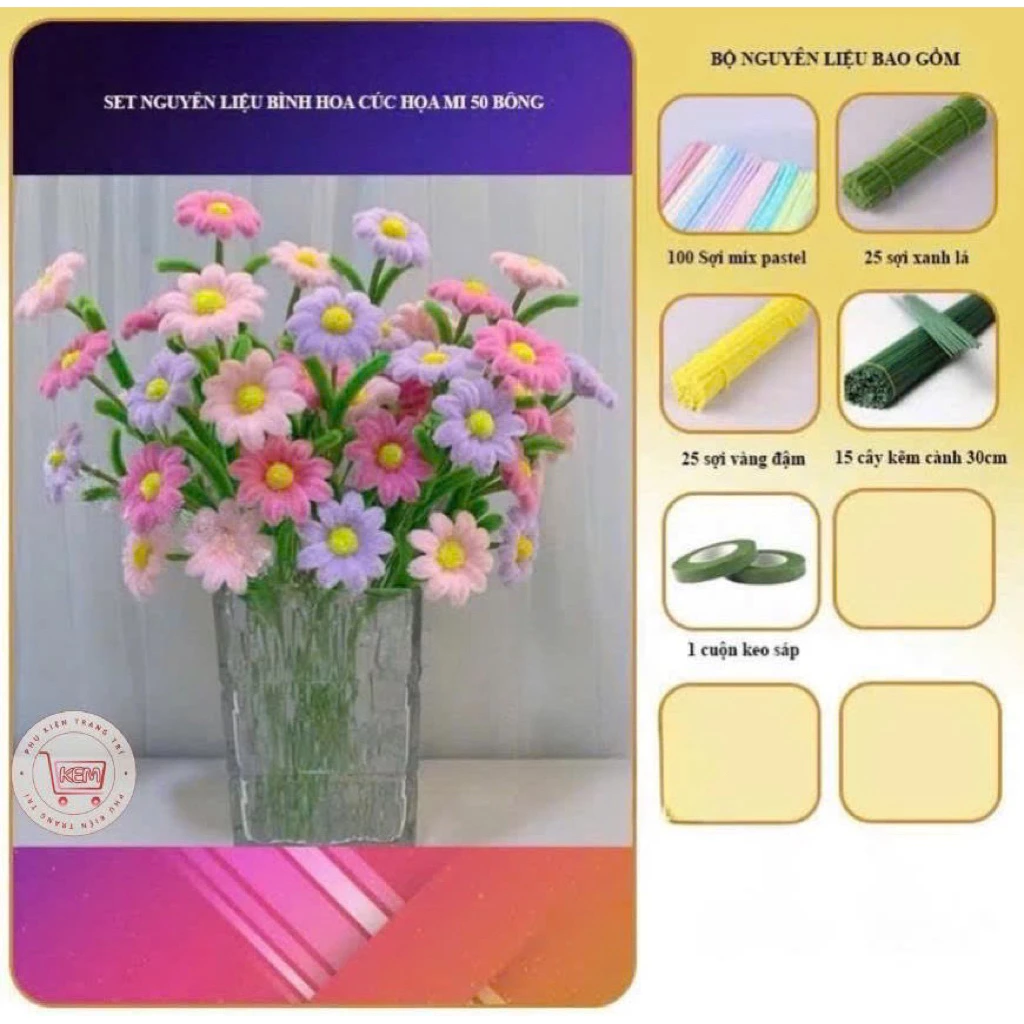 Làm thế nào để chọn set hoa cúc hoạ mi kẽm nhung phù hợp cho bàn làm việc của bạn?