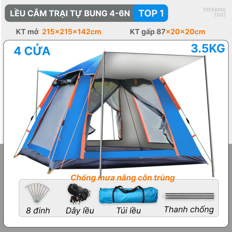 Lỗi thường gặp khi mua lều cắm trại tự bung và cách chọn đúng cho chuyến đi