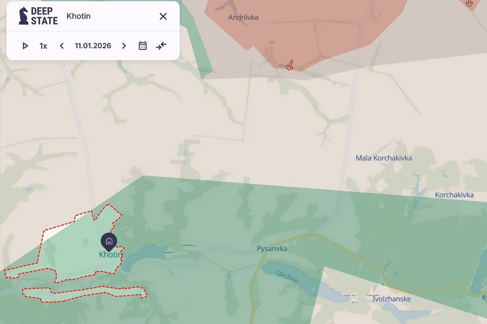 Bản đồ khu vực Sumy do Deep State cung cấp