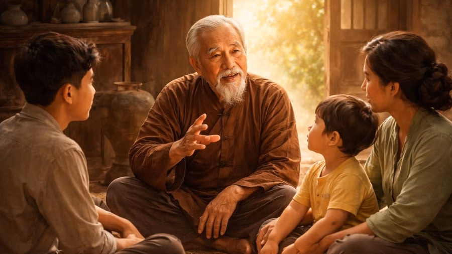 Bất hiếu l&agrave;m giảm ph&uacute;c phần của gia tộc