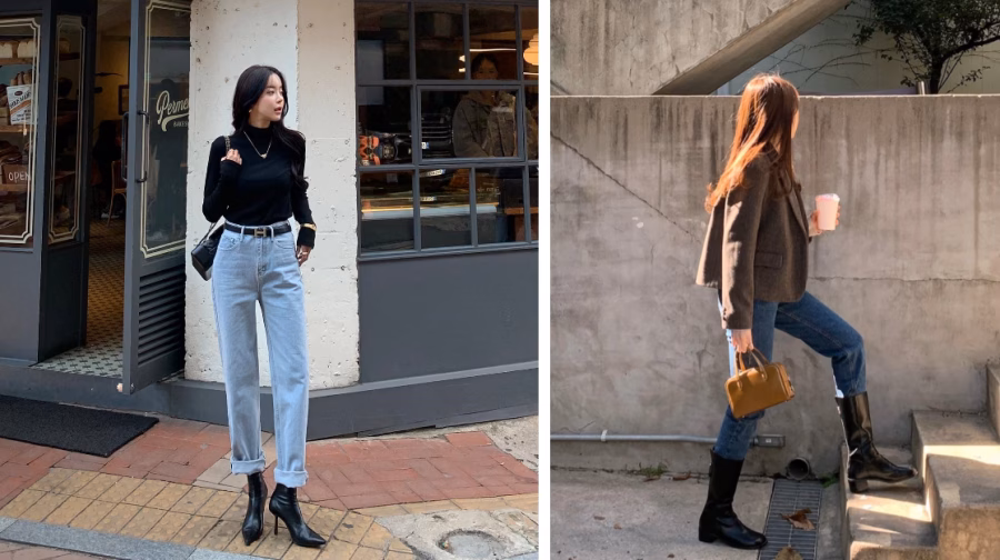 5 kieu phoi do voi giay boots giup sanh dieu ton dang anh3 5 kiểu phối đồ với giày boots giúp sành điệu, tôn dáng - Ảnh3