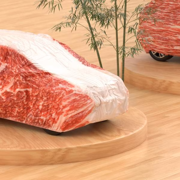 Vải bọc xe ô tô hình miếng thịt bò Kobe Vải bọc xe ô tô hình miếng thịt bò Kobe