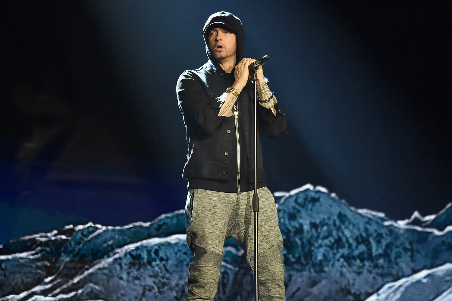 Tên gọi độc đáo của các nhóm fan nổi tiếng thế giới Eminem at the SSE Arena Wembley in London in 2017