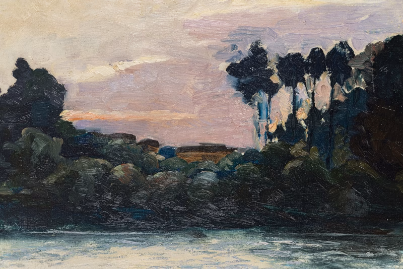 “Bình minh trên hồ” (khoảng 1910), sơn dầu trên toan
