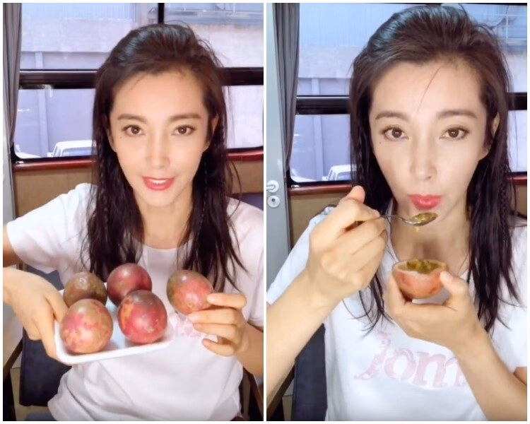 L&yacute; Băng Băng ăn chanh d&acirc;y để duy tr&igrave; l&agrave;n da trẻ trung