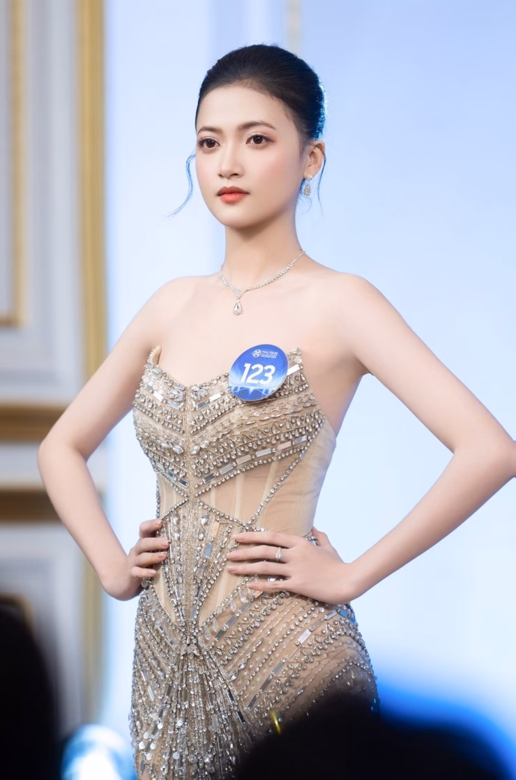 Nguyễn Phương Hồng Thắm – Hoa khôi Miss UEF 2024 Thí sinh Nguyễn Phương Hồng Thắm (SBD 123) là Hoa khôi trường Đại học Kinh tế - Tài chính (Miss UEF 2024). Cô sinh năm 2004, đến từ Gia Lai (Bình Định cũ). Cô từng lọt phần thi Top Model by Fan Vote tại cuộc thi năm nay.