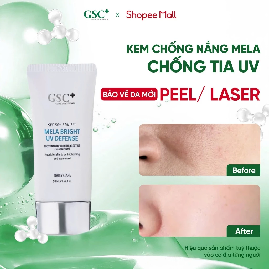 Tại Sao Kem Chống Nắng Hàn Quốc GSC Mela Bright Là Lựa Chọn Tuyệt Vời Sau Khi Peel/Laser?