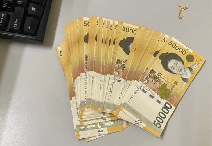 Số tiền 5 triệu won được trả lại số tiền 5 triệu won
