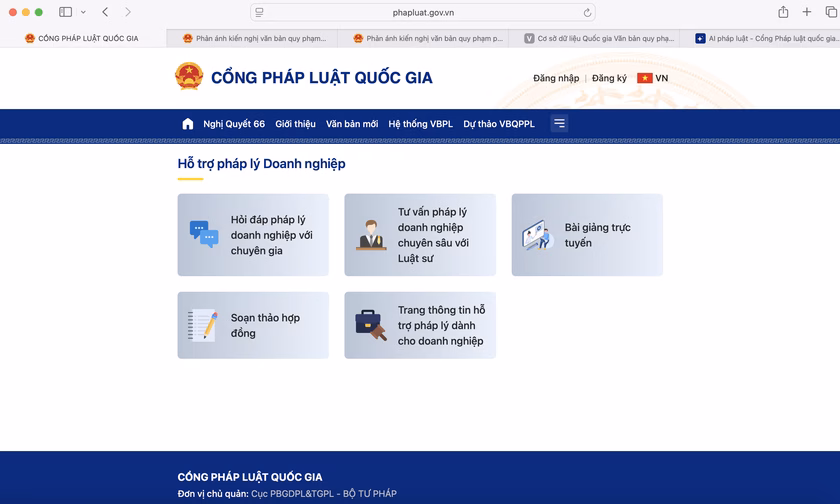 Hỗ trợ pháp lý cho doanh nghiệp
