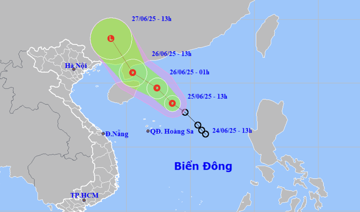 Cập nhật dự báo áp thấp nhiệt đới mới nhất trên Biển Đông Áp thấp nhiệt đới trên Biển Đông