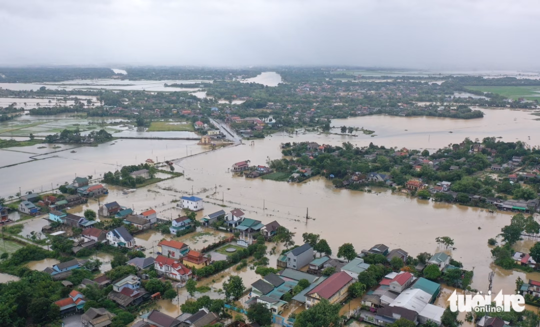 Ngập lụt tại Phong Điền Mưa lớn gây ngập lụt tại Phong Điền