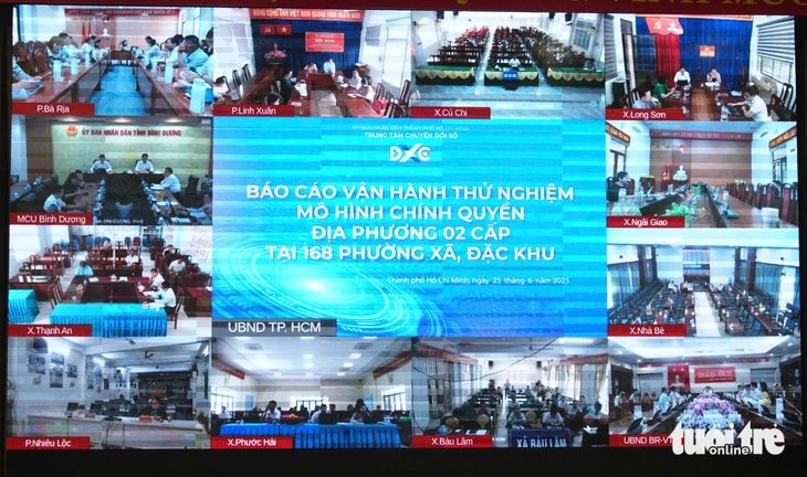 Hội nghị truyền hình trực tuyến kết nối điểm cầu UBND TP.HCM với UBND Bình Dương, Bà Rịa - Vũng Tàu và 168 điểm cầu phường, xã và đặc khu TP.HCM - Ảnh2.