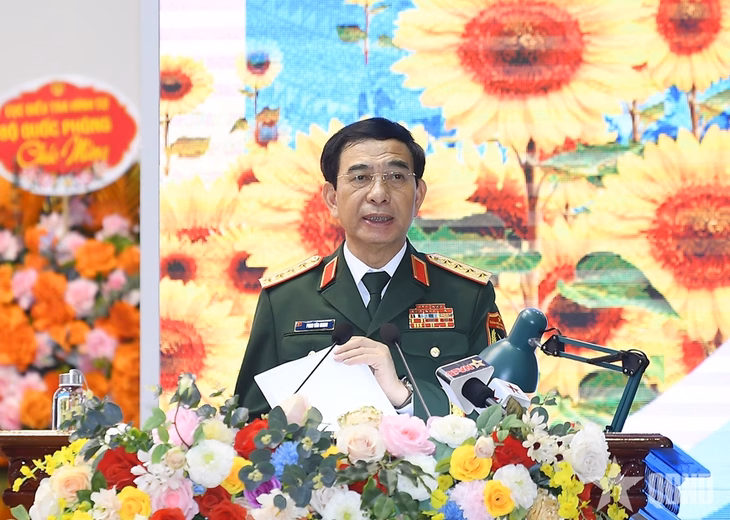 Đại tướng Phan Văn Giang phát biểu chỉ đạo tại lễ công bố