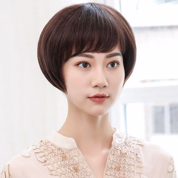 kiểu tóc bob có để mái