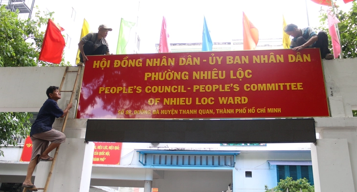Phường Nhiêu Lộc gắn bảng tên Phường Nhiêu Lộc đã được gắn bảng tên tại trụ sở mới