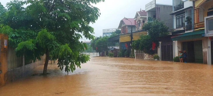 Ngập úng tại Hạ Hòa Mưa lớn gây ngập úng tại Hạ Hòa, Phú Thọ