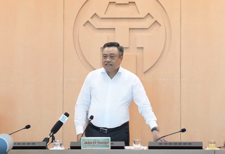 Chủ tịch Hà Nội Trần Sỹ Thanh phát biểu chỉ đạo Chủ tịch Hà Nội Trần Sỹ Thanh phát biểu chỉ đạo