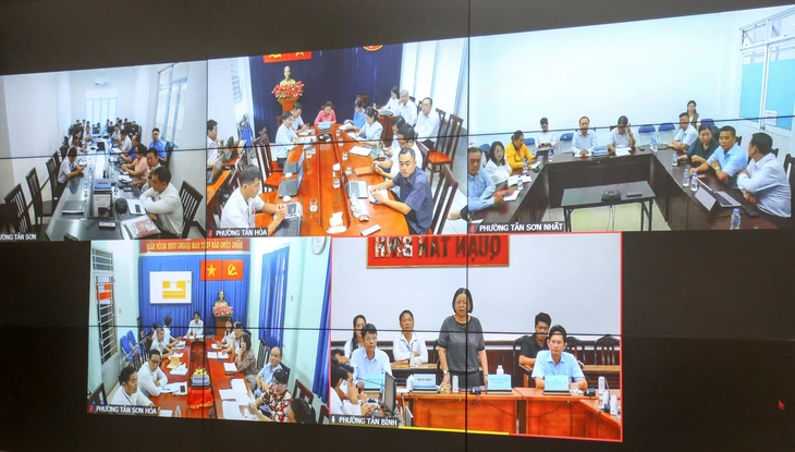 Vận hành thử nghiệm trực tuyến Buổi vận hành thử nghiệm trực tuyến qua các điểm phường mới