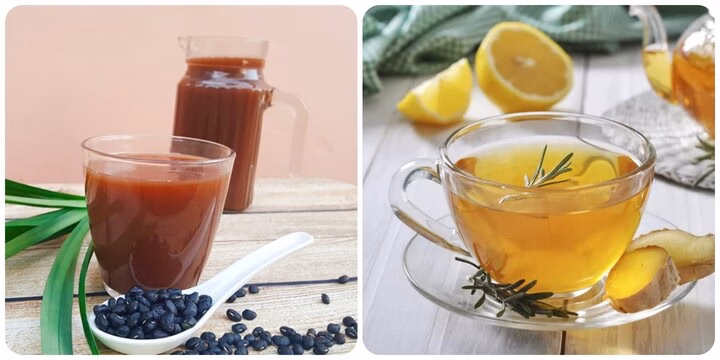 Nước đậu đen và trà gừng rất tốt cho thận