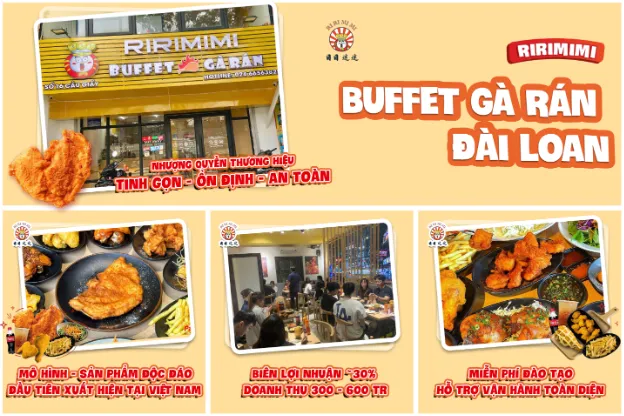 RIRIMIMI - Mở rộng chuỗi nhượng quyền buffet gà rán Đài Loan hàng đầu tại Việt Nam - Ảnh4. RIRIMIMI - Mở rộng chuỗi nhượng quyền buffet gà rán Đài Loan hàng đầu tại Việt Nam - Ảnh4.