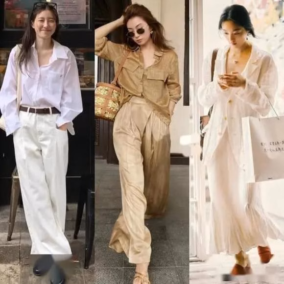 Áo sơ mi vải lanh trắng Áo sơ mi vải lanh trắng