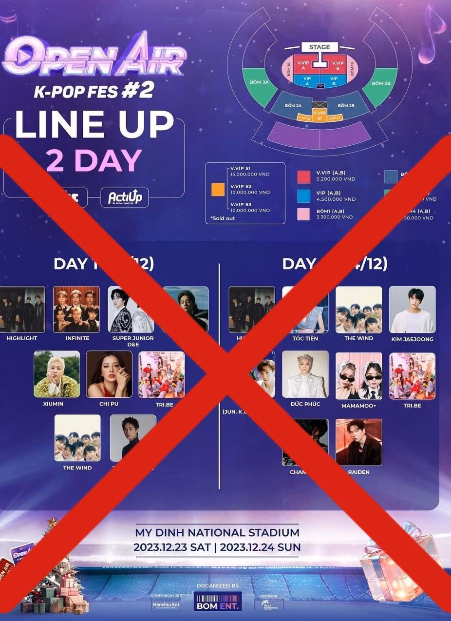 Loạt nghệ sĩ hủy show Loạt nghệ sĩ hủy show tại concert Giáng Sinh