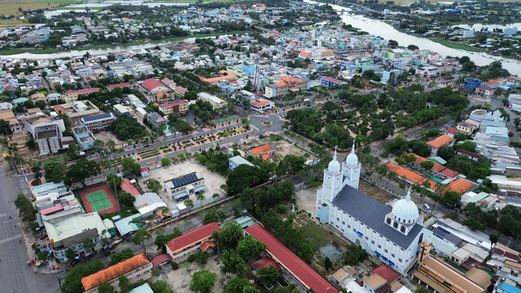 Khu vực sẽ trở thành phường Kiến Tường, một trong 4 phường mới sau sắp xếp tại Long An