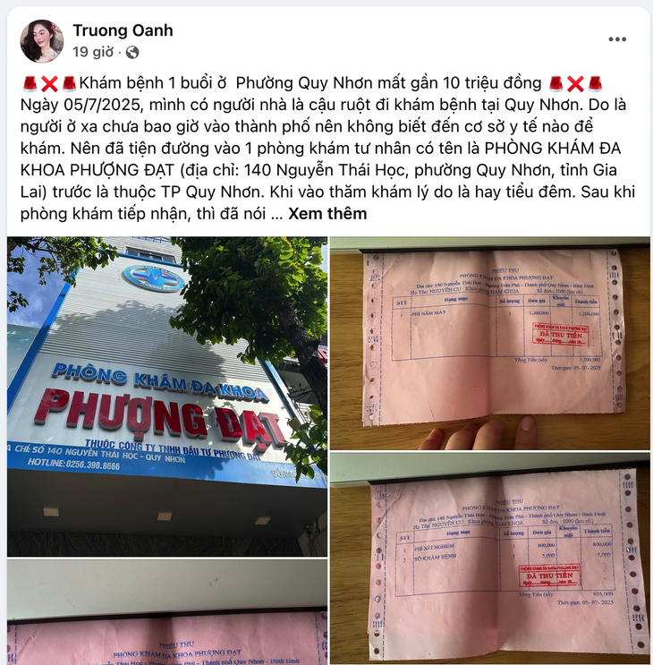 Phiếu thu của phòng khám Phiếu thu của phòng khám