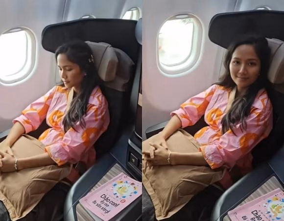 H'Hen Niê trên chuyến bay H'Hen Niê trên chuyến bay