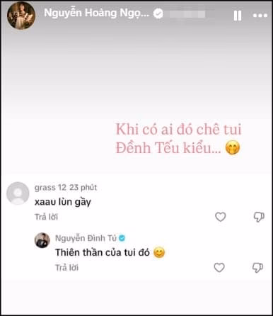 Phản ứng của Đình Tú khi bà xã Ngọc Huyền bị chê xấu và lùn Phản ứng của Đình Tú khi bà xã Ngọc Huyền bị chê xấu và lùn
