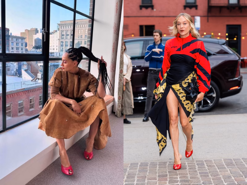 Diễn viên Tracee Ellis Ross và Chloë Sevigny xuất hiện của mẫu giày hở mũi của thương hiệu mới nổi Jude