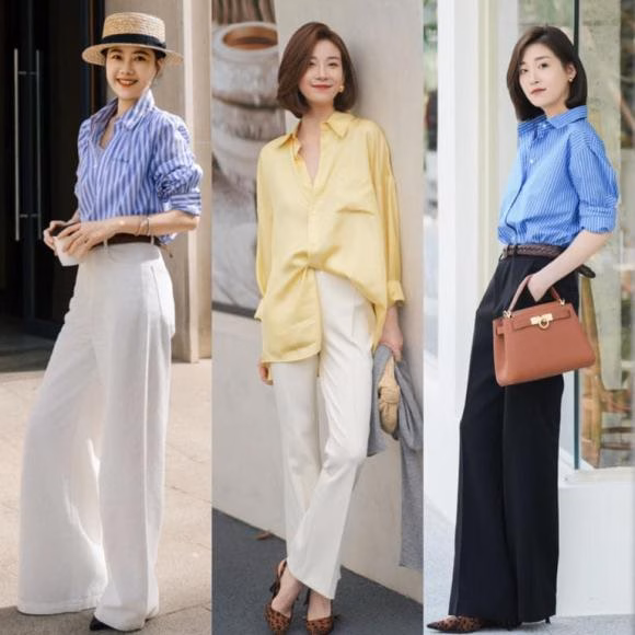 Quần ống rộng - xu hướng thời trang hè