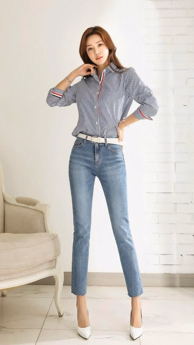 Nét thanh lịch, phóng khoáng cho nàng với quần skinny jeans- Ảnh2. Nét thanh lịch, phóng khoáng cho nàng với quần skinny jeans- Ảnh2.