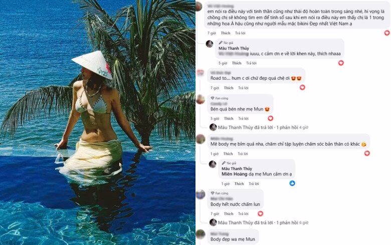 Dân mạng còn cho rằng cô là một trong những nàng hậu mặc bikini đẹp nhất Việt Nam.