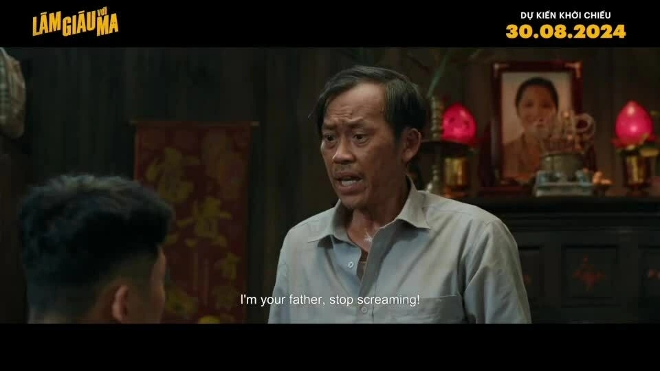 Quang Minh (0:46) trong phim Làm giàu với ma (2024). Video: Đoàn phim cung cấp