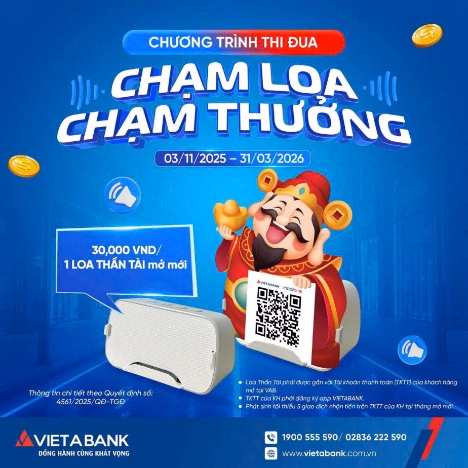 “Chạm Loa – Chạm Thưởng”: VietABank tung ưu đãi độc đáo, gia tăng quyền lợi và trải nghiệm cho khách hàng