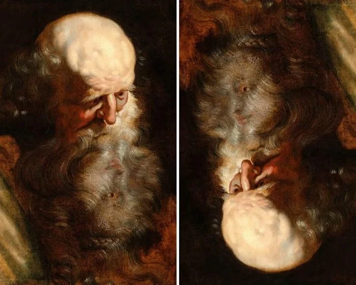 Bức tranh chồng lớp Rubens: người đ&agrave;n &ocirc;ng lớn tuổi v&agrave; người phụ nữ ẩn dưới r&acirc;u