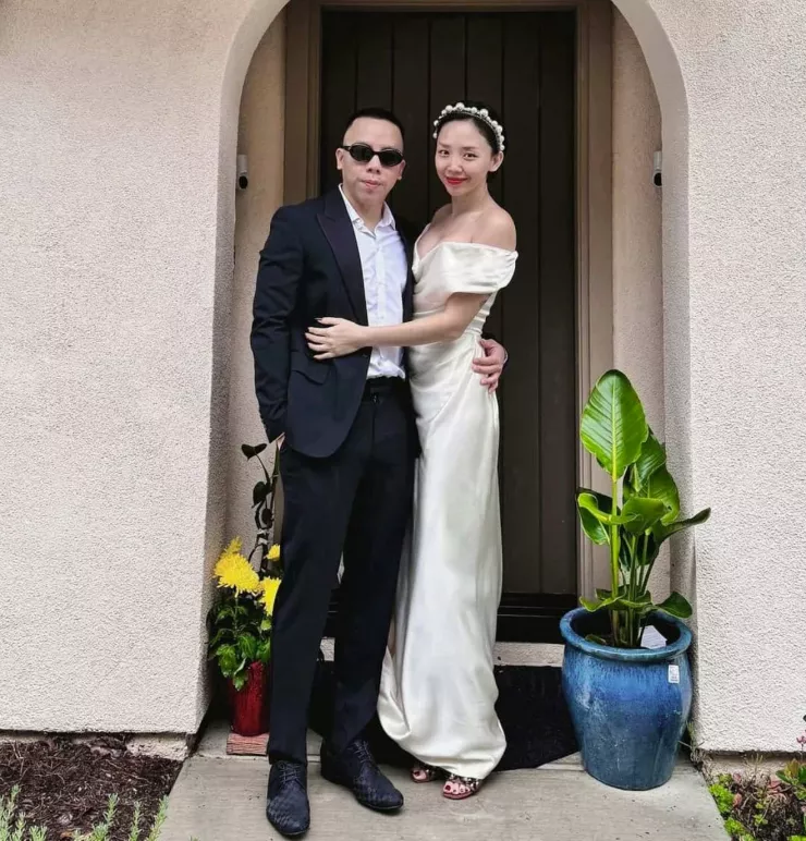 T&oacute;c Ti&ecirc;n v&agrave; Ho&agrave;ng Touliver trong ng&agrave;y cưới