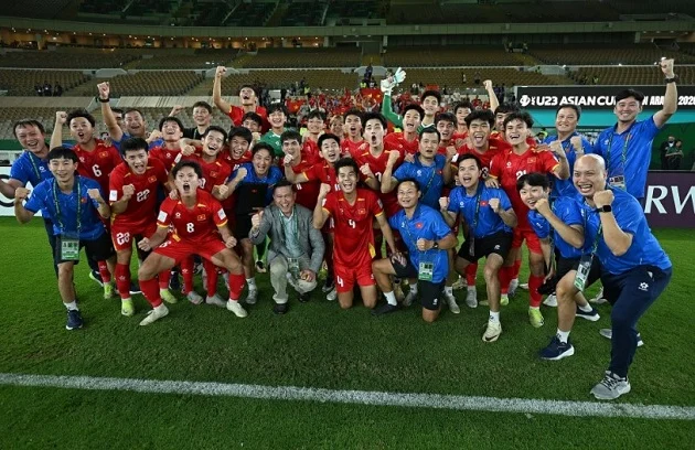 U23 Việt Nam c&oacute; mặt ở v&ograve;ng b&aacute;n kết sau chiến thắng trước U23 UAE.