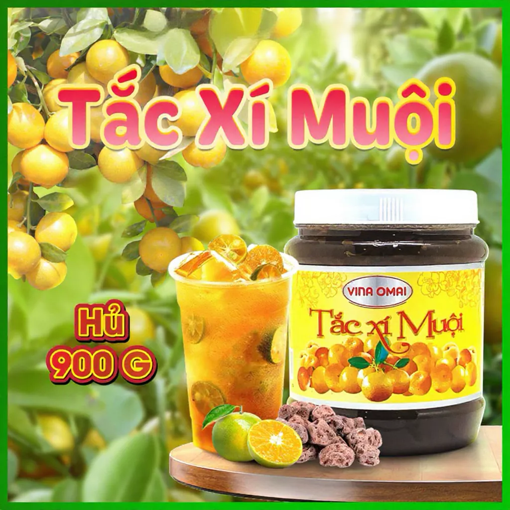 Cách Pha Chế Nước Tắc Xí Muội Thơm Ngon Tại Nhà Với Hũ Tắc Xí Muội Vina Omai 900g