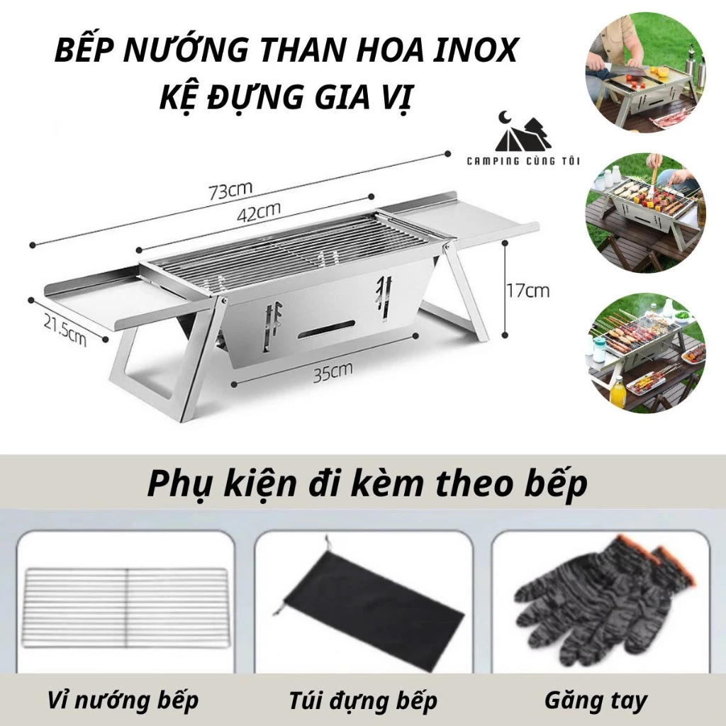 Làm thế nào để chọn bếp nướng than hoa cắm trại phù hợp cho gia đình nhỏ?