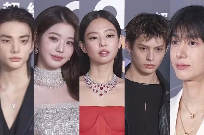 Thảm đỏ GDA 2026: Jennie rực rỡ trong đầm ruby, Wonyoung “cũ nhưng vàng” và các “hoàng tử” K‑pop