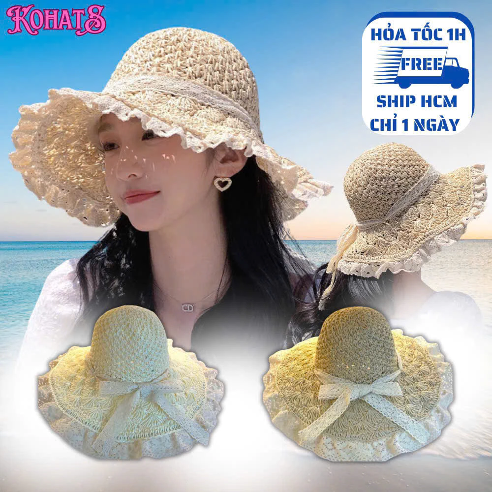 Mũ đi biển rộng vành – Làm sao để chọn đúng loại không bị gió thổi bay?