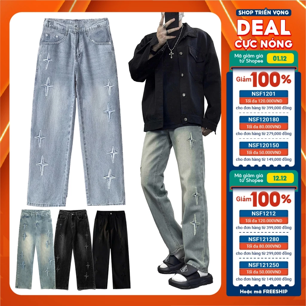 Làm thế nào để chọn quần jean nam rộng phù hợp để không “dìm” chiều cao?